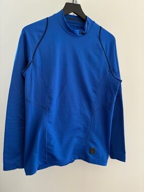 Nike Pro HyperWarm Royal Blue Long Sleeve Performance Top